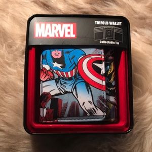 NWT Marvel’s Capt America Men’s Trifold Wallet